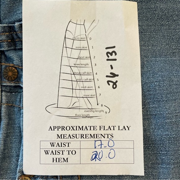 AVENUE JEANS VINTAGE Y2K WESTERN BOHO DENIM MINI SKIRT BLUE - 14 - Picture 7 of 7